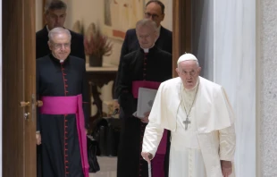 Pope Francis arriving at the general audience at the Vatican, Dec. 14, 2022 Daniel Ibáñez / CNA