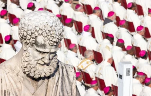 The opening Mass of the Synod on Synodality in St. Peter's Square on Oct. 4, 2023. Daniel Ibanez/CNA