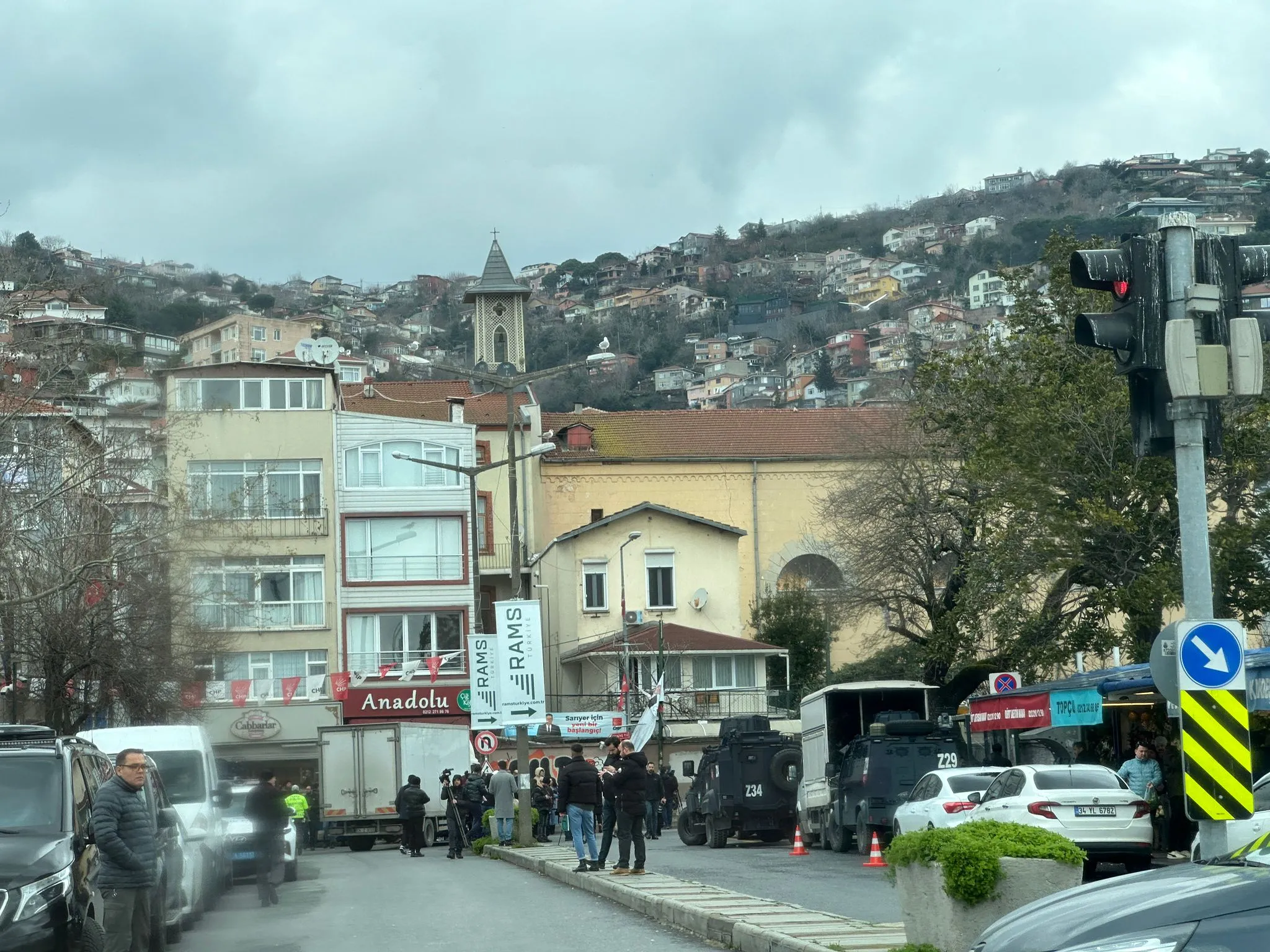 The scene outside a Catholic church in Istanbul, Turkey, where a reported armed attack took place on Jan. 28, 2024.?w=200&h=150