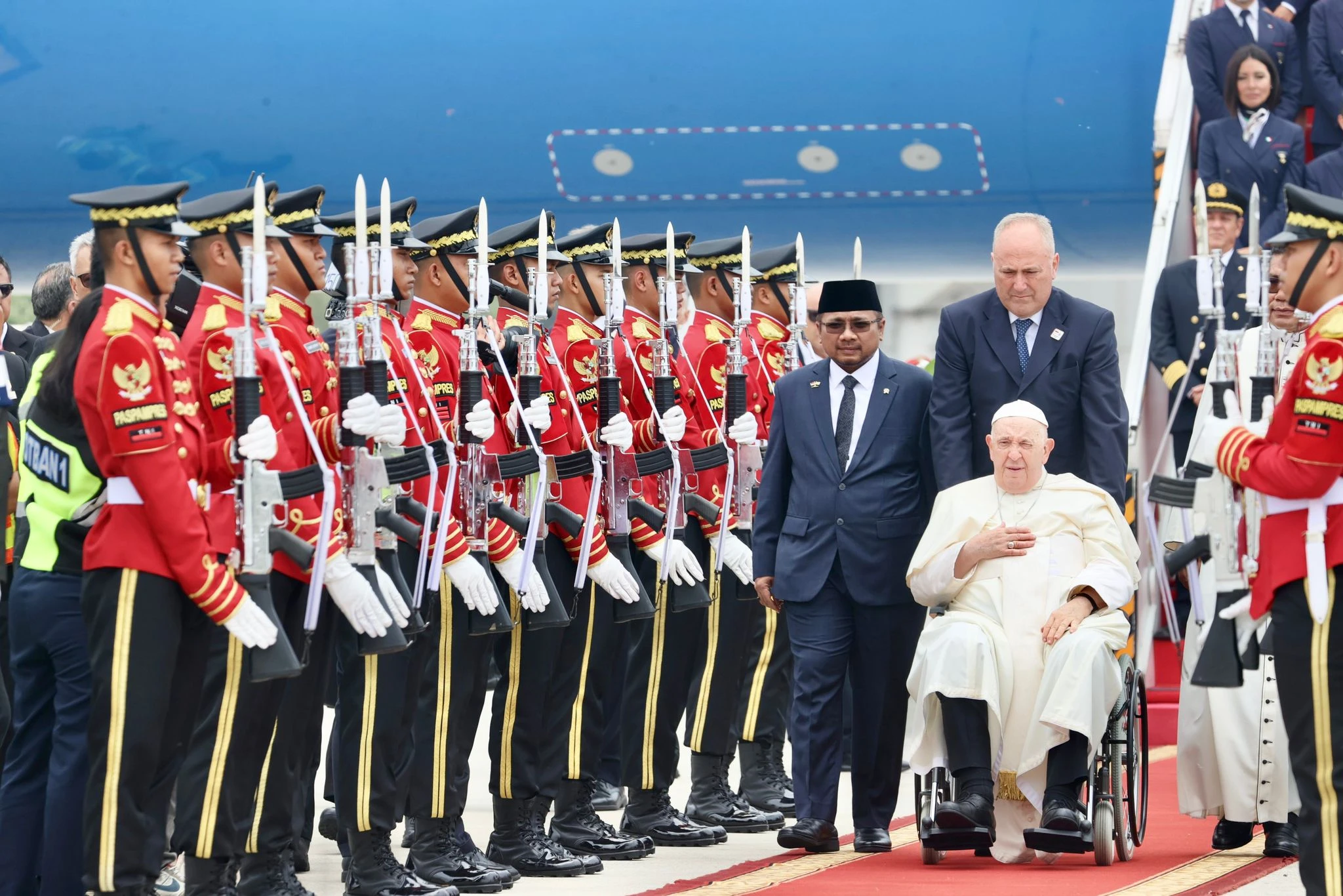 Pope Francis arrives in Jakarta, Indonesia, on Tuesday, Sept. 3, 2024.?w=200&h=150