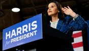 Michigan Gov. Gretchen Whitmer speaks during a campaign rally for Vice President Kamala Harris on July 29, 2024, in Ambler, Pennsylvania.